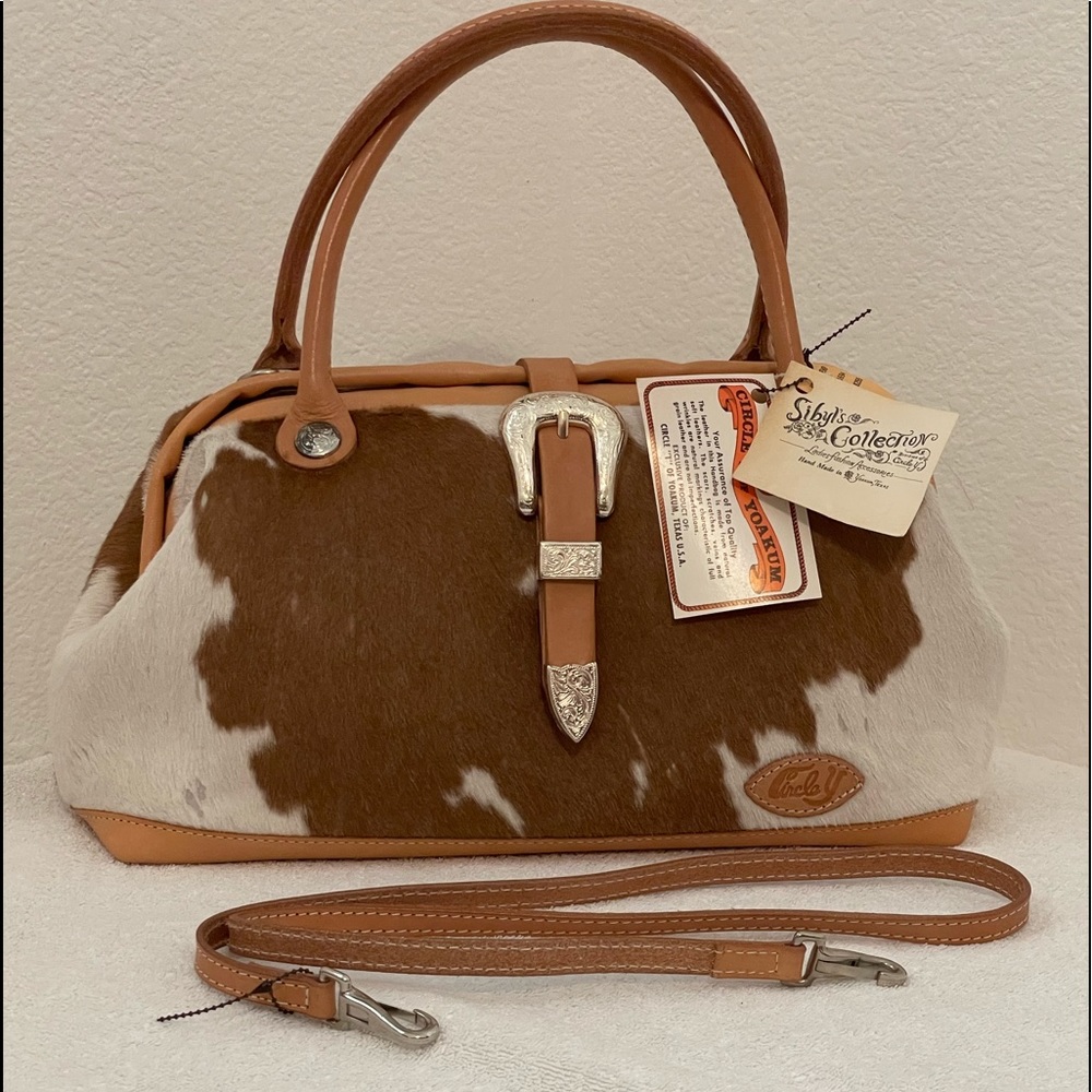 Beautiful Circle Y of Yoakum Cowhide Purse. Handmade. Vintage. NWT